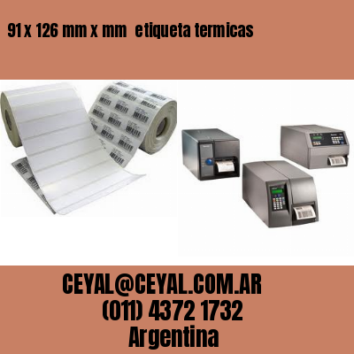 91 x 126 mm x mm  etiqueta termicas