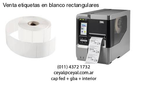 Venta etiquetas en blanco rectangulares