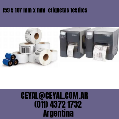 159 x 107 mm x mm  etiquetas textiles