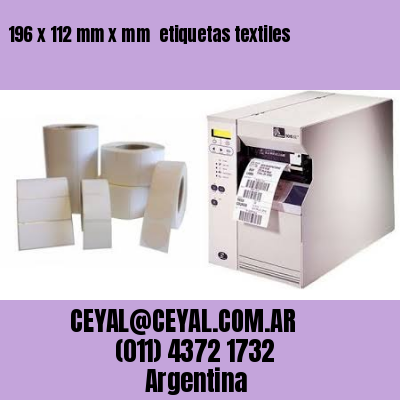 196 x 112 mm x mm  etiquetas textiles