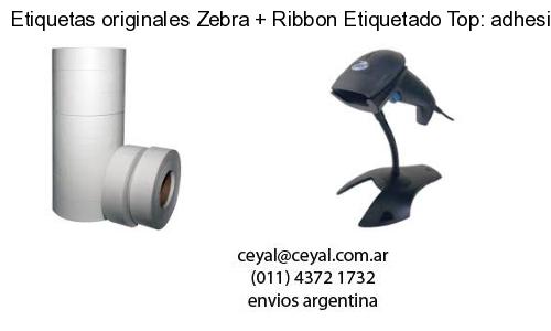 Etiquetas originales Zebra   Ribbon Etiquetado Top: adhesivo   ribbo