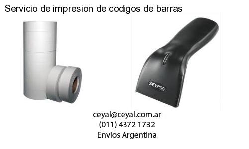 Servicio de impresion de codigos de barras