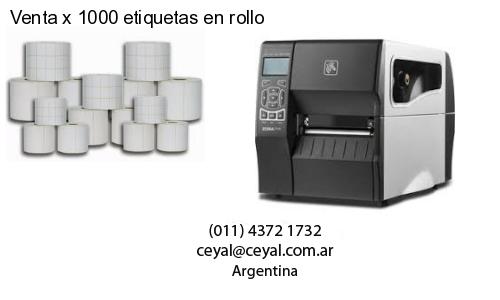 Venta x 1000 etiquetas en rollo