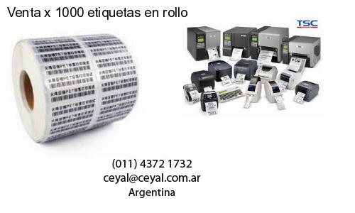 Venta x 1000 etiquetas en rollo