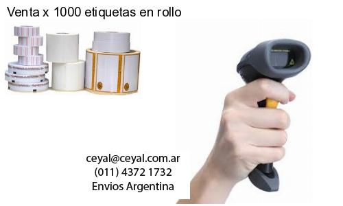 Venta x 1000 etiquetas en rollo