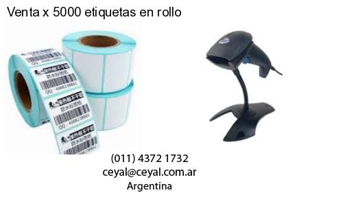 Venta x 5000 etiquetas en rollo