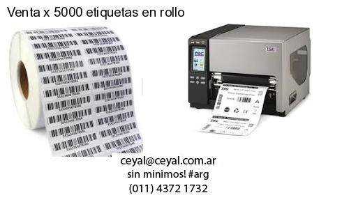 Venta x 5000 etiquetas en rollo