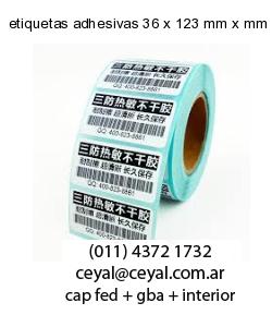 etiquetas adhesivas 36 x 123 mm x mm