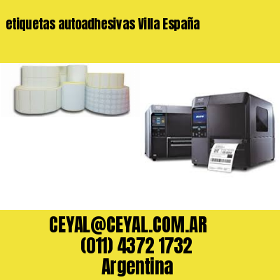 etiquetas autoadhesivas Villa España