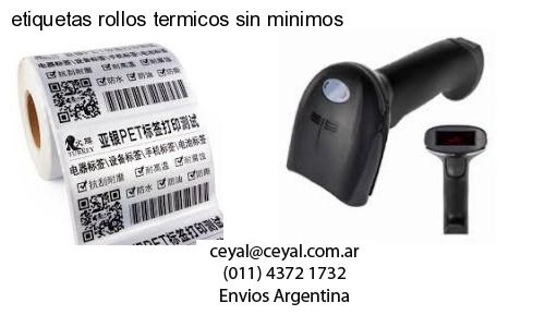 etiquetas rollos termicos sin minimos