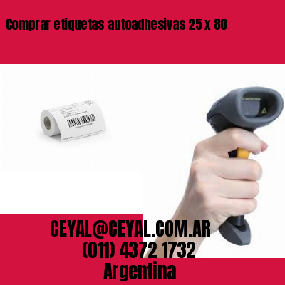 Comprar etiquetas autoadhesivas 25 x 80