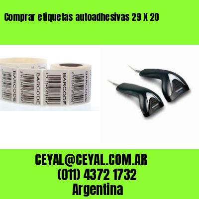 Comprar etiquetas autoadhesivas 29 X 20