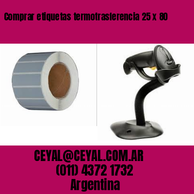 Comprar etiquetas termotrasferencia 25 x 80