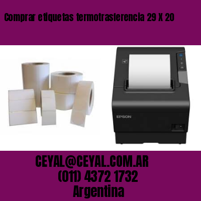 Comprar etiquetas termotrasferencia 29 X 20