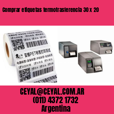 Comprar etiquetas termotrasferencia 30 x 20