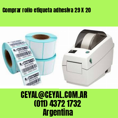 Comprar rollo etiqueta adhesiva 29 X 20