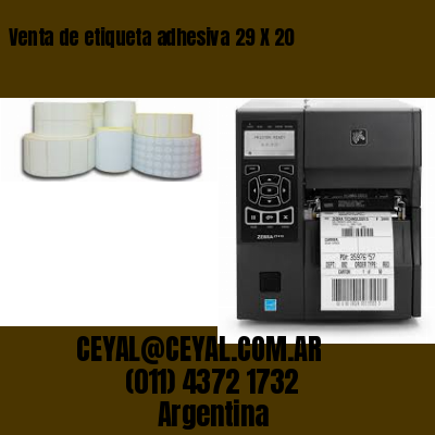 Venta de etiqueta adhesiva 29 X 20