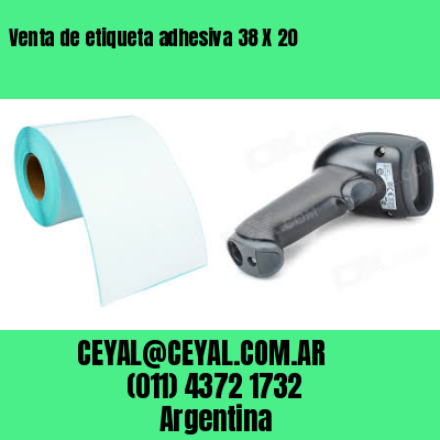 Venta de etiqueta adhesiva 38 X 20