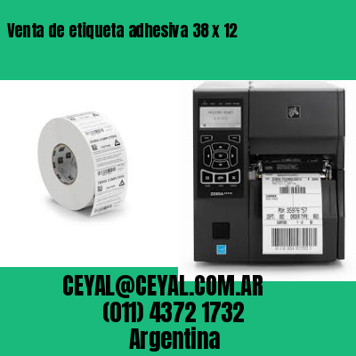 Venta de etiqueta adhesiva 38 x 12