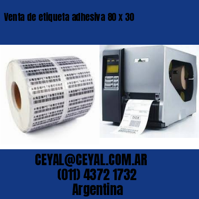 Venta de etiqueta adhesiva 80 x 30