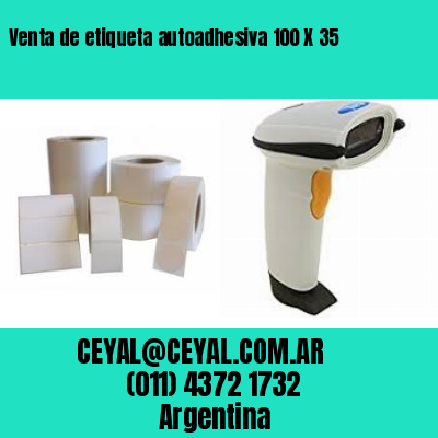 Venta de etiqueta autoadhesiva 100 X 35