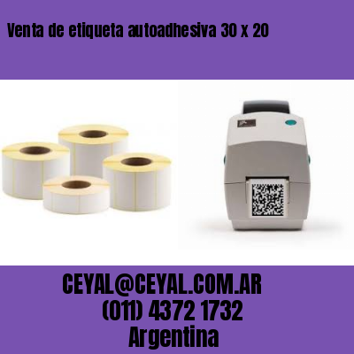 Venta de etiqueta autoadhesiva 30 x 20