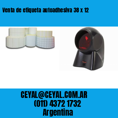 Venta de etiqueta autoadhesiva 38 x 12