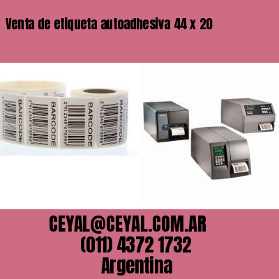 Venta de etiqueta autoadhesiva 44 x 20