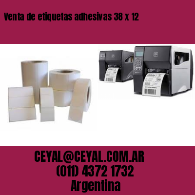 Venta de etiquetas adhesivas 38 x 12