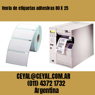 Venta de etiquetas adhesivas 80 X 25