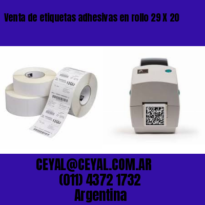 Venta de etiquetas adhesivas en rollo 29 X 20