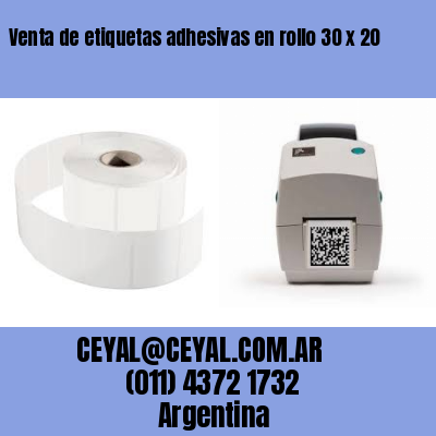 Venta de etiquetas adhesivas en rollo 30 x 20