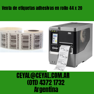 Venta de etiquetas adhesivas en rollo 44 x 20