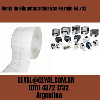 Venta de etiquetas adhesivas en rollo 64 x32