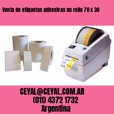 Venta de etiquetas adhesivas en rollo 70 x 30