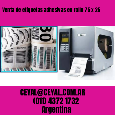 Venta de etiquetas adhesivas en rollo 75 x 25