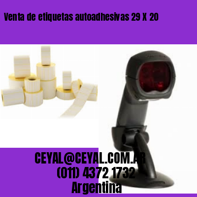 Venta de etiquetas autoadhesivas 29 X 20