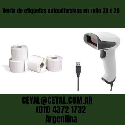 Venta de etiquetas autoadhesivas en rollo 30 x 20