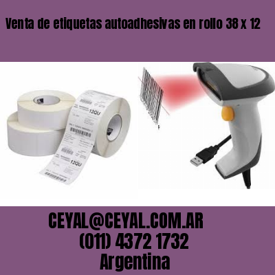 Venta de etiquetas autoadhesivas en rollo 38 x 12