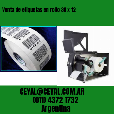 Venta de etiquetas en rollo 38 x 12