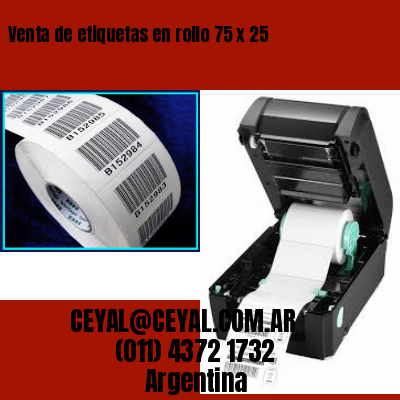 Venta de etiquetas en rollo 75 x 25