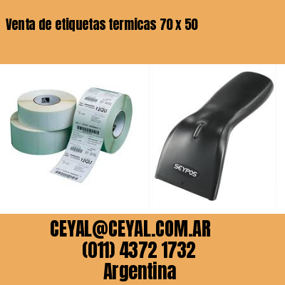 Venta de etiquetas termicas 70 x 50