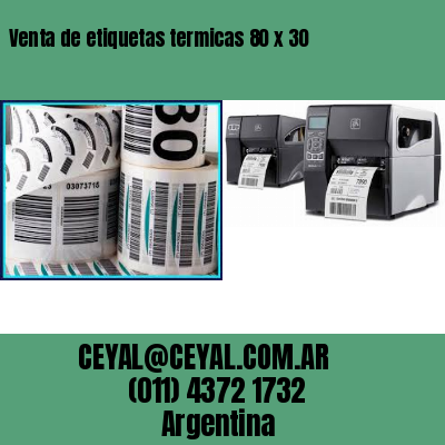 Venta de etiquetas termicas 80 x 30