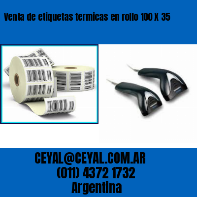 Venta de etiquetas termicas en rollo 100 X 35