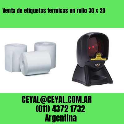 Venta de etiquetas termicas en rollo 30 x 20