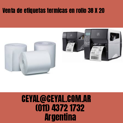 Venta de etiquetas termicas en rollo 38 X 20