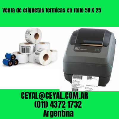 Venta de etiquetas termicas en rollo 50 X 25