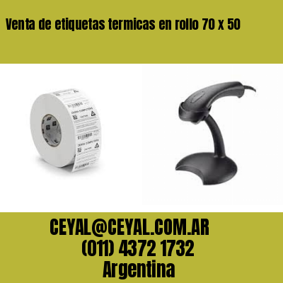 Venta de etiquetas termicas en rollo 70 x 50