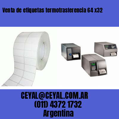 Venta de etiquetas termotrasferencia 64 x32