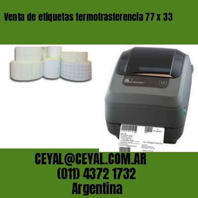 Venta de etiquetas termotrasferencia 77 x 33